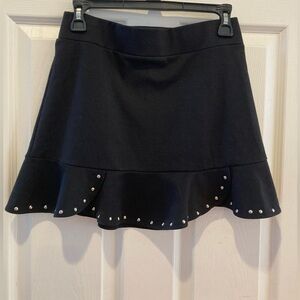 Arden B Black Playful Mini Skirt with Studded Detail Flare Hem Juniors SZ Med